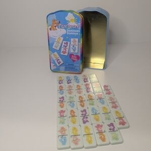 2003 Care Bears Dominoes Set Age 5+ in metal tin Complete (28) nostalgic game